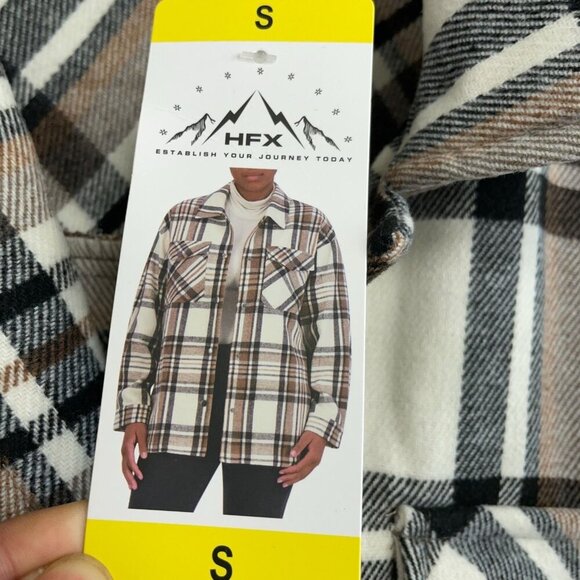 NEW HFX Men's S Plaid Shirt Jacket Wool Blend - Picture 10 of 11